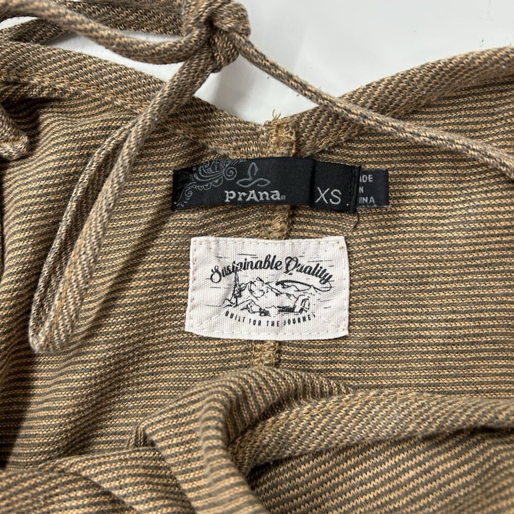 Prana Romper Womens Size XS Tan Brown Knit Sleeveless Tie Waist - Picture 3 of 9